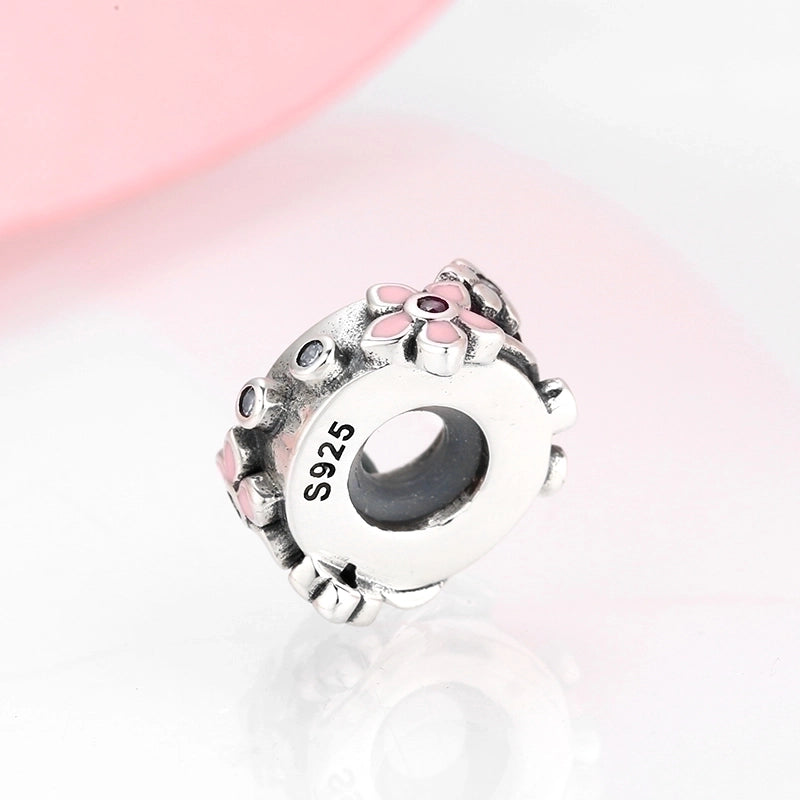 Original Design Minimalist Flower Petal Sterling Silver Inlay Zircon Jewelry Accessories