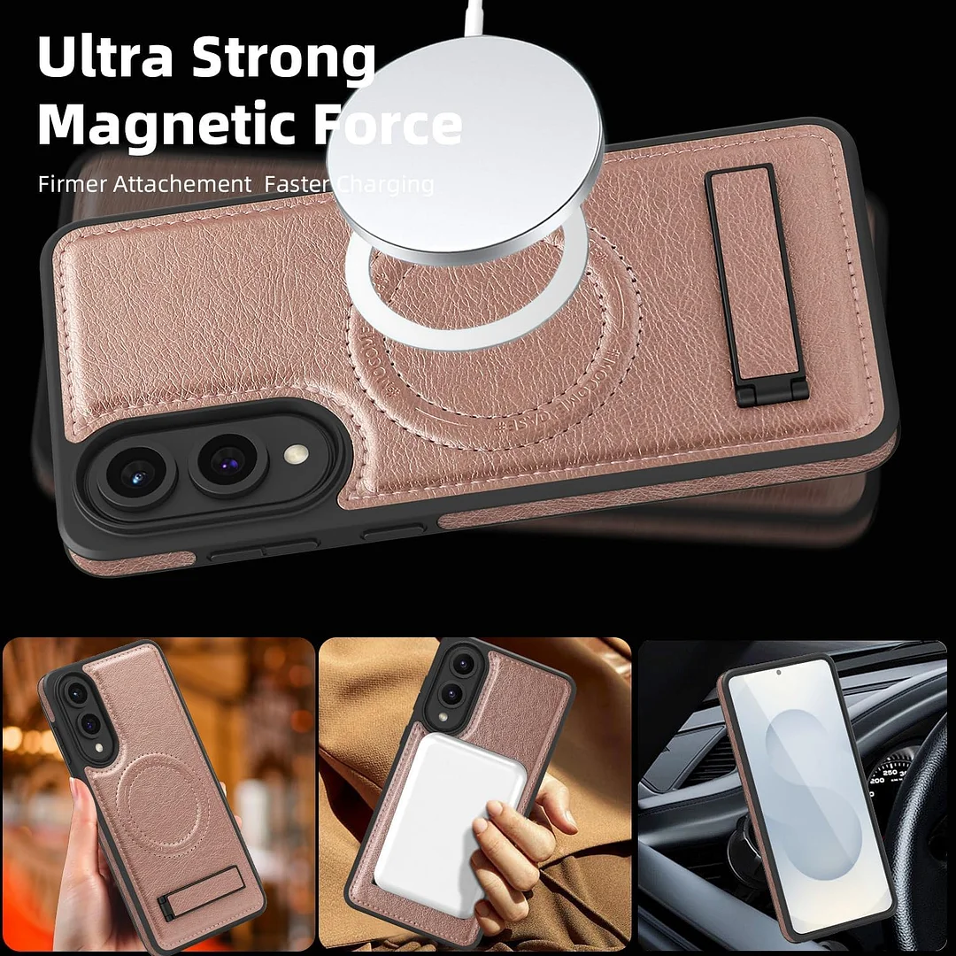 Samsung Galaxy Z Fold 6 Leather Case Magnetic Protective Case Holder Phone Case