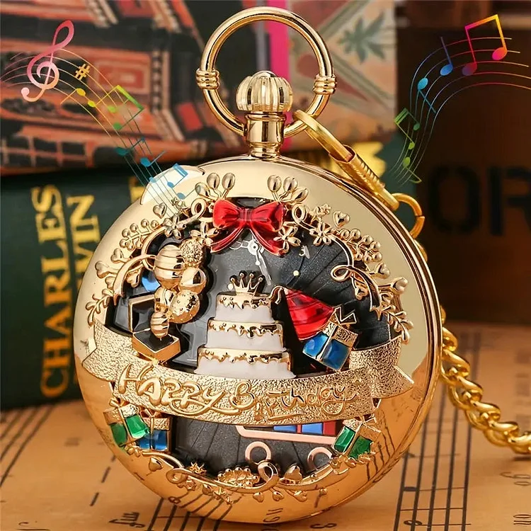 "Happy Birthday" Playing Song Music Pocket Quartz Watch