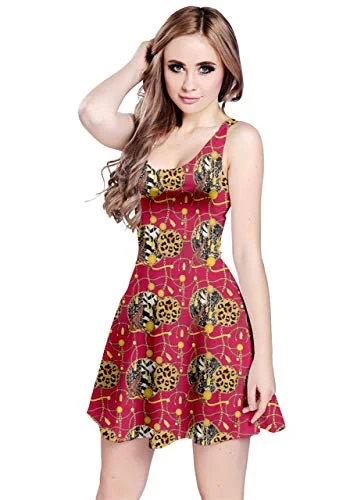 Women's Plus Size Dress Peacock Feathers Leopard Print Stretchy Sleeveless Casual Dress