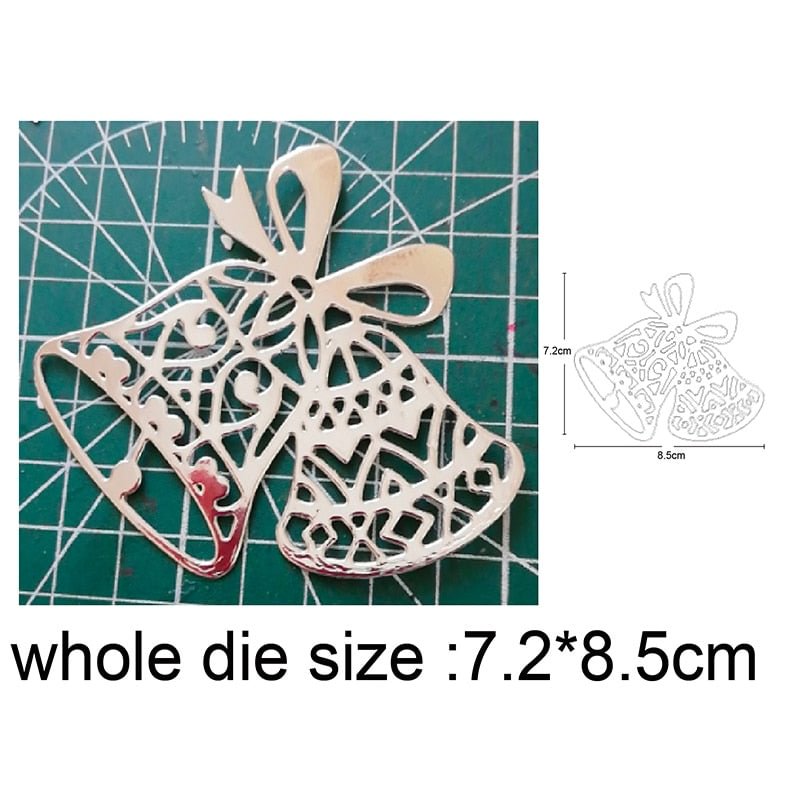 Metal Cutting Dies Cut Die Christmas Lace Bell Decorations Scrapbooking Dies Crafts Album Knife Mould Blade Punch Stencils Dies
