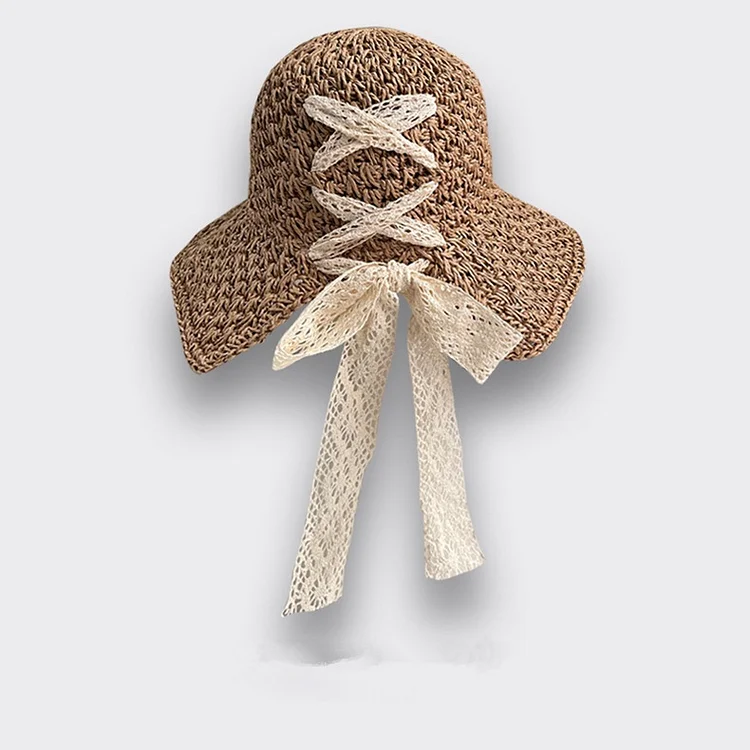 Bowknot Lace Beach Hat