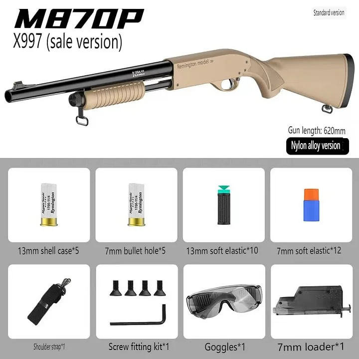 XYL M870P X996 Shorty Shotgun | Shell-Eject Dart & Gel Blaster