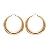 Ring Simple Geometric Mirror Metal Earrings