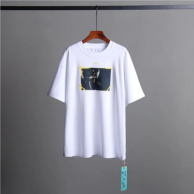 Off White T Shirt Arrow Print Casual Fashionable for Men and Women Owt