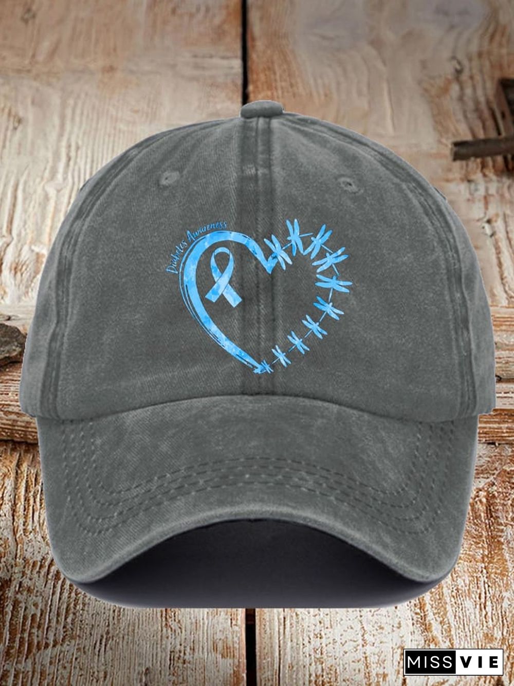 Unisex Diabetes Awareness Dragonfly Print Hat
