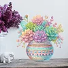 Plantes succulentes en pot acrylique - ornement d&rsquo;artisanat 5d bricolage