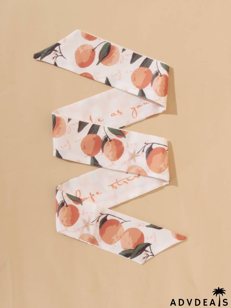 Fruit Print Twilly Scarf