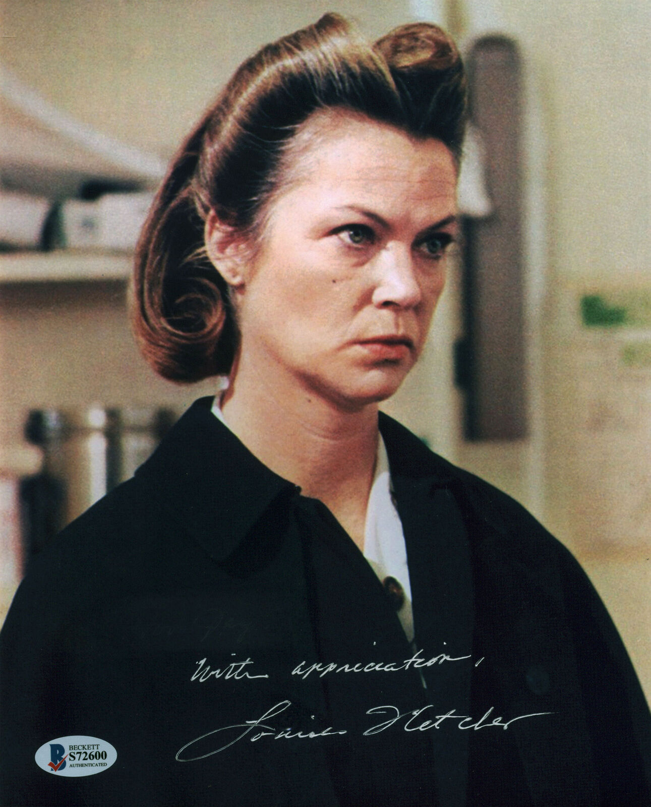 Louise Fletcher One Flew Over The Cuckoo's Nest Signed 8x10 Photo Poster painting BAS #S72600