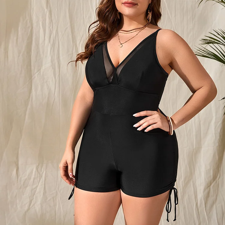 Plus Size High Waist Swimsuits 240606-02