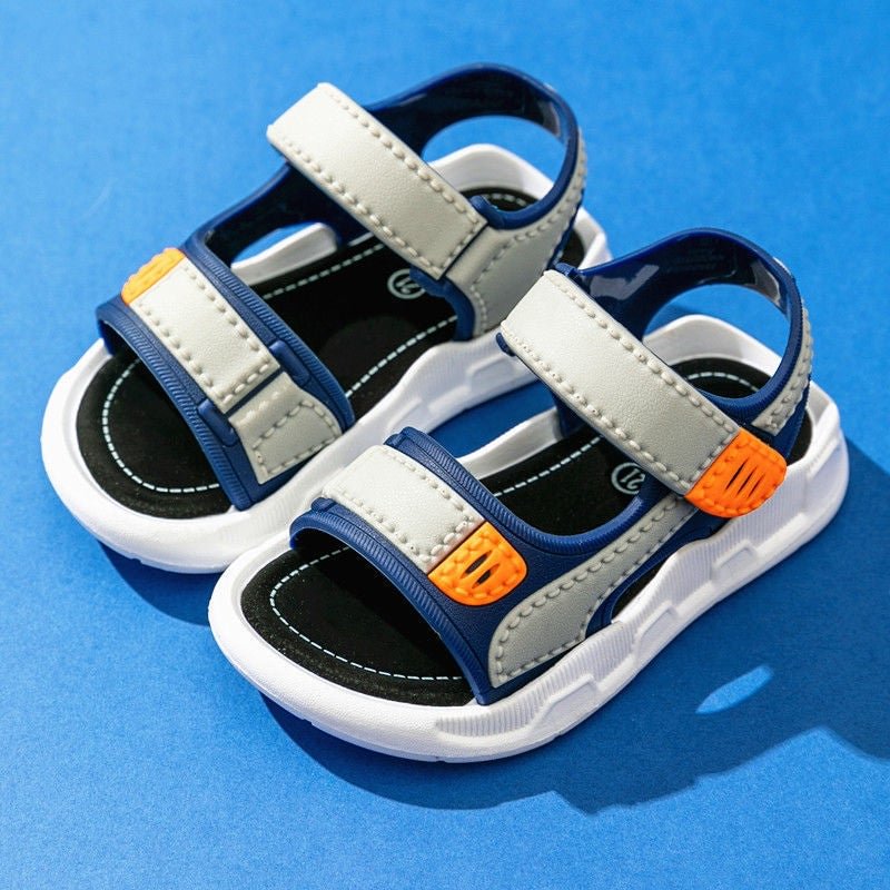 2021 Children's Summer Boys Leather Sandals Baby Shoes Kids Flat Child Beach Shoes Sports Soft Non-slip Casual Toddler Sandals