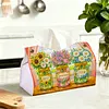 (24cm)Diamond Art Tissue Box DIY PU Napkin Cover for Home(best grandma ever)