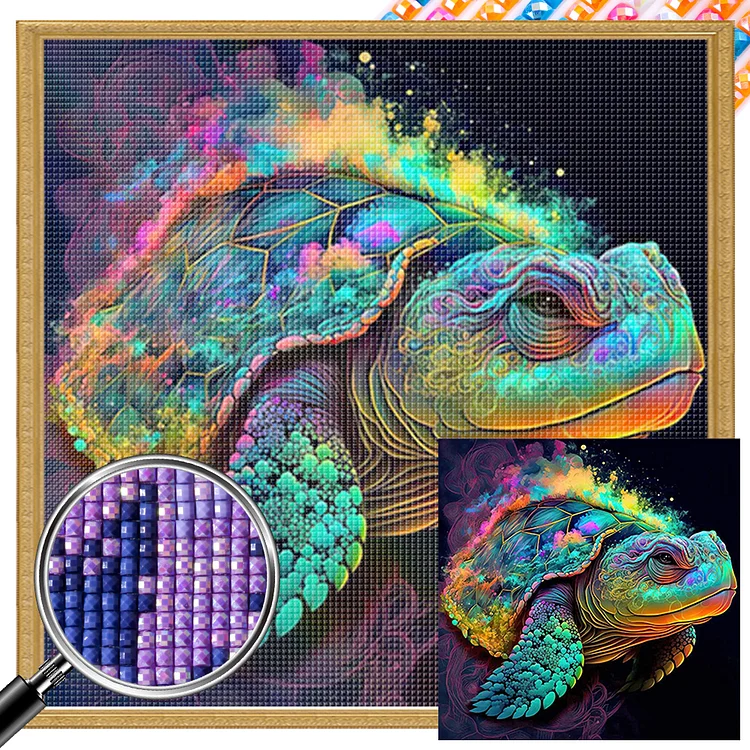 Colorful Sea Turtle 30*30CM(Canvas) Full Square Drill Diamond Painting gbfke