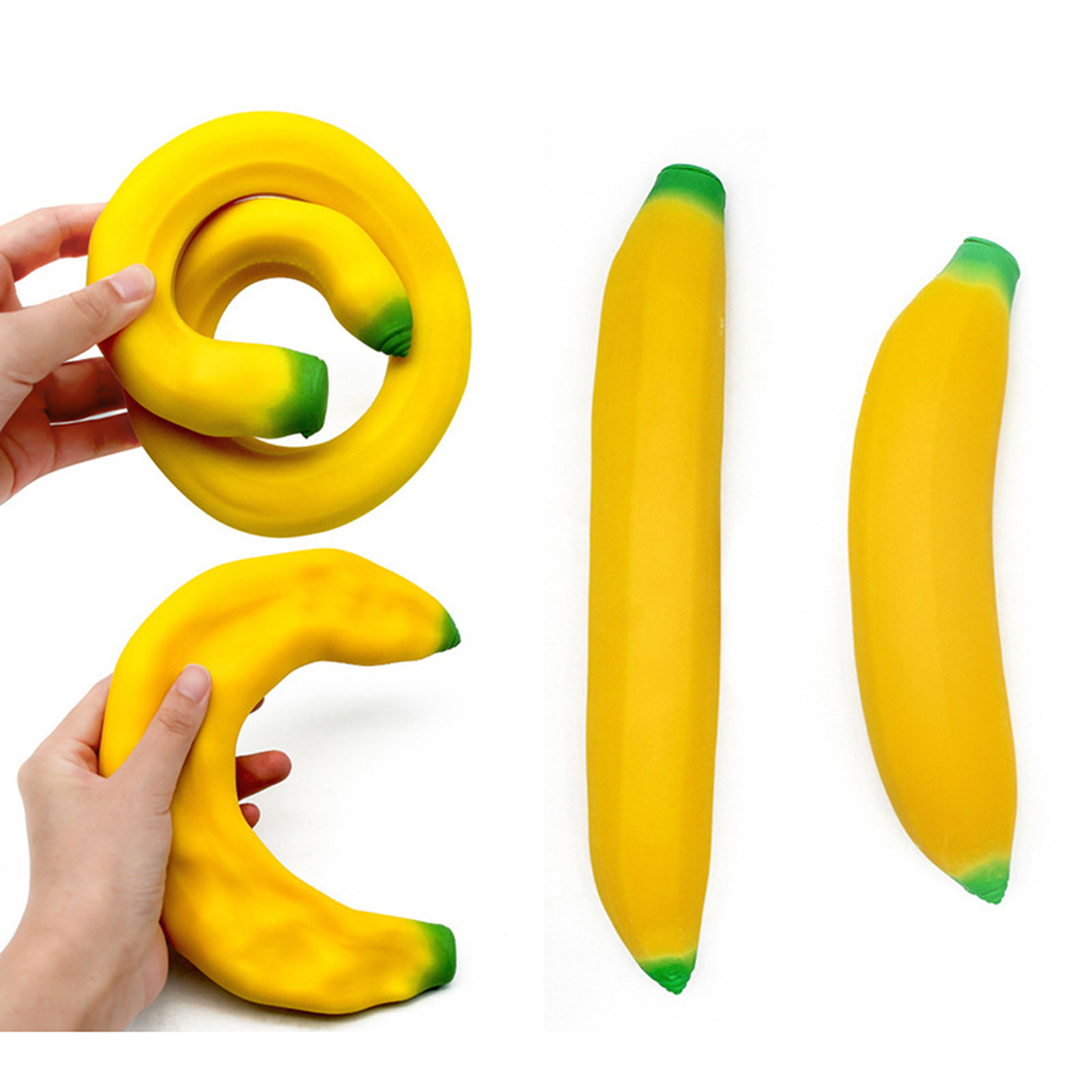

Banana Carrot Fingertip Squeeze Toys Stress Reliever Decompression Crafts, 501 Original