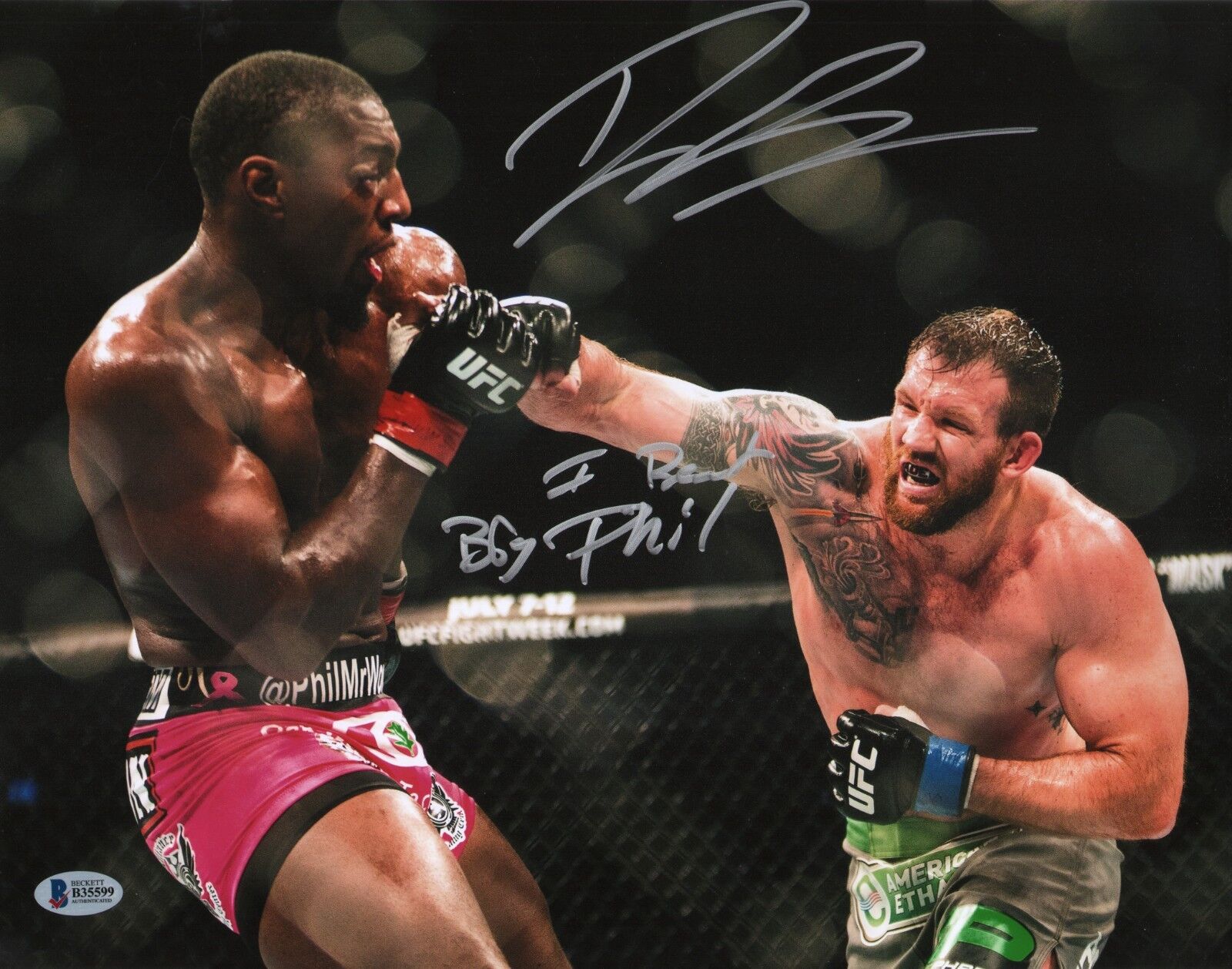 Ryan Bader Signed 11x14 Photo Poster painting BAS COA UFC on Fox 14 v I Beat Phil Davis Bellator