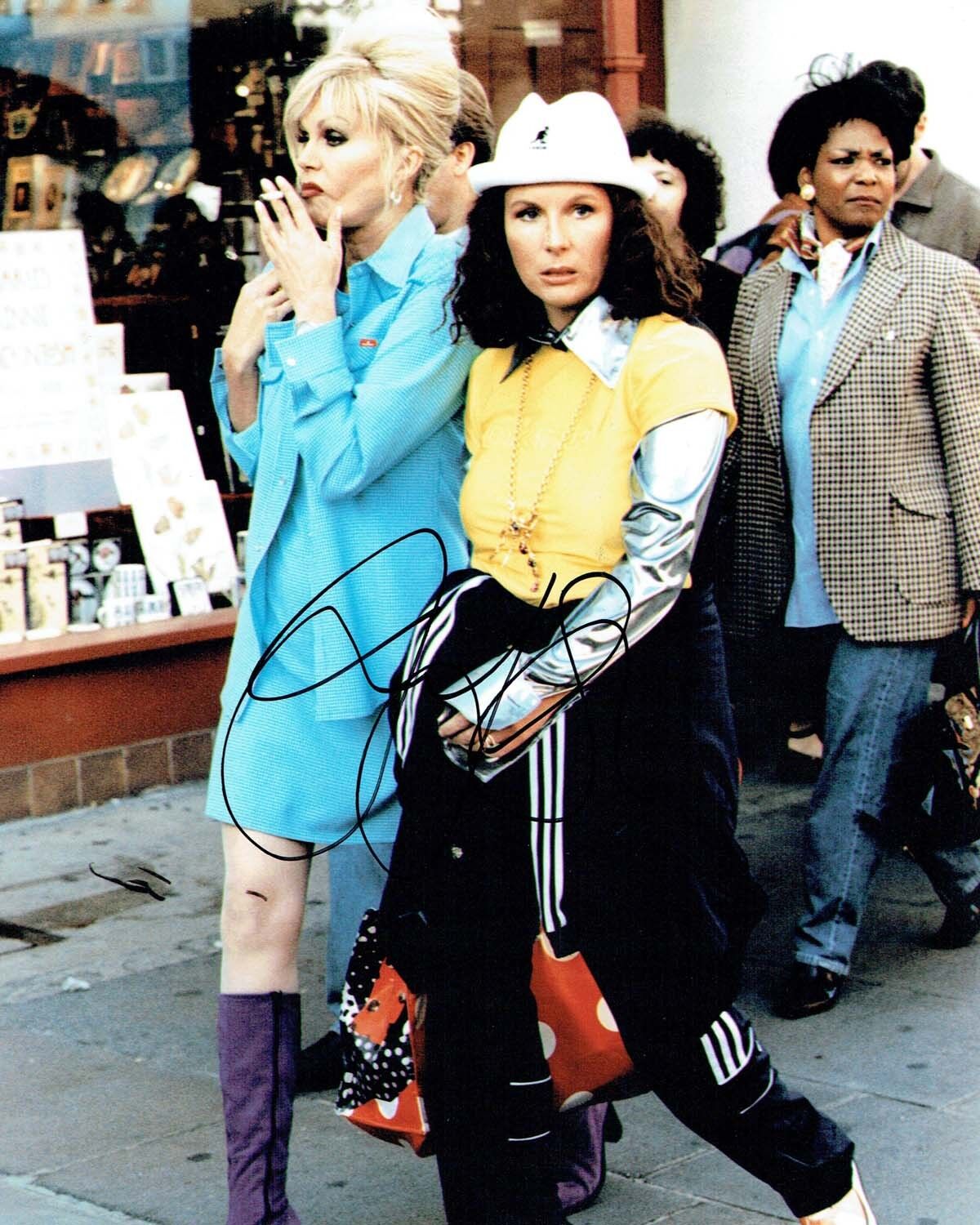 Jennifer SAUNDERS SIGNED 10x8 Photo Poster painting D AFTAL Autograph COA Comedian Actress