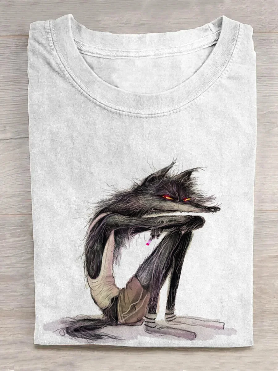 Eagerlys The Red Eyed Wolf T-shirt Eagerlys