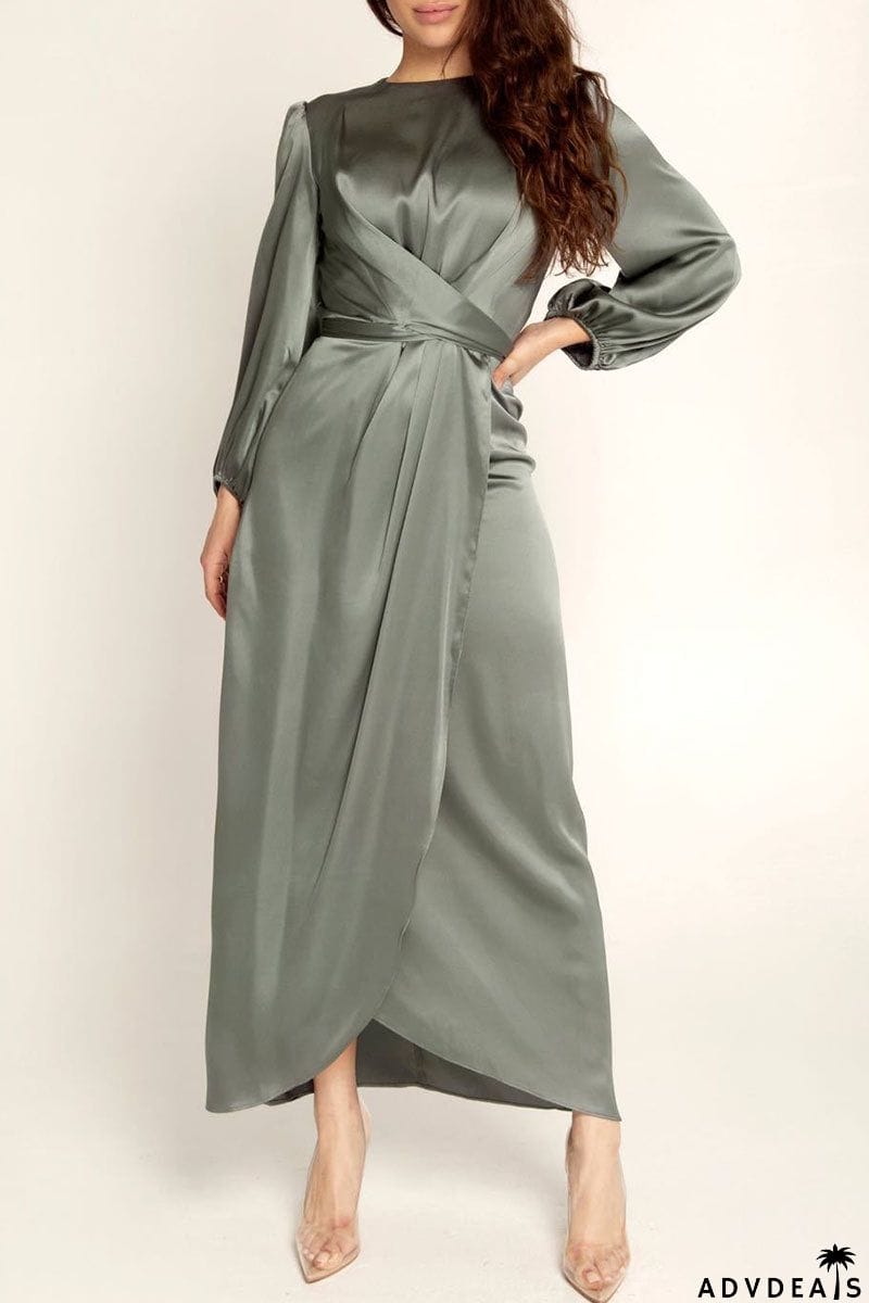 Fashion Celebrities Solid Patchwork O Neck A Line Dresses