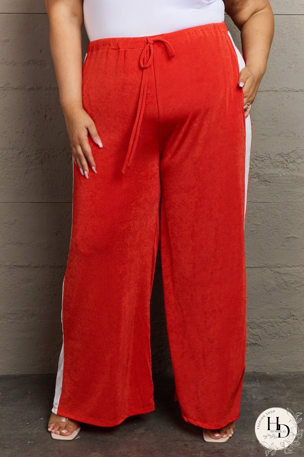 Culture Code Keep It Casual Full Size Color Block Stripe Long Pants
