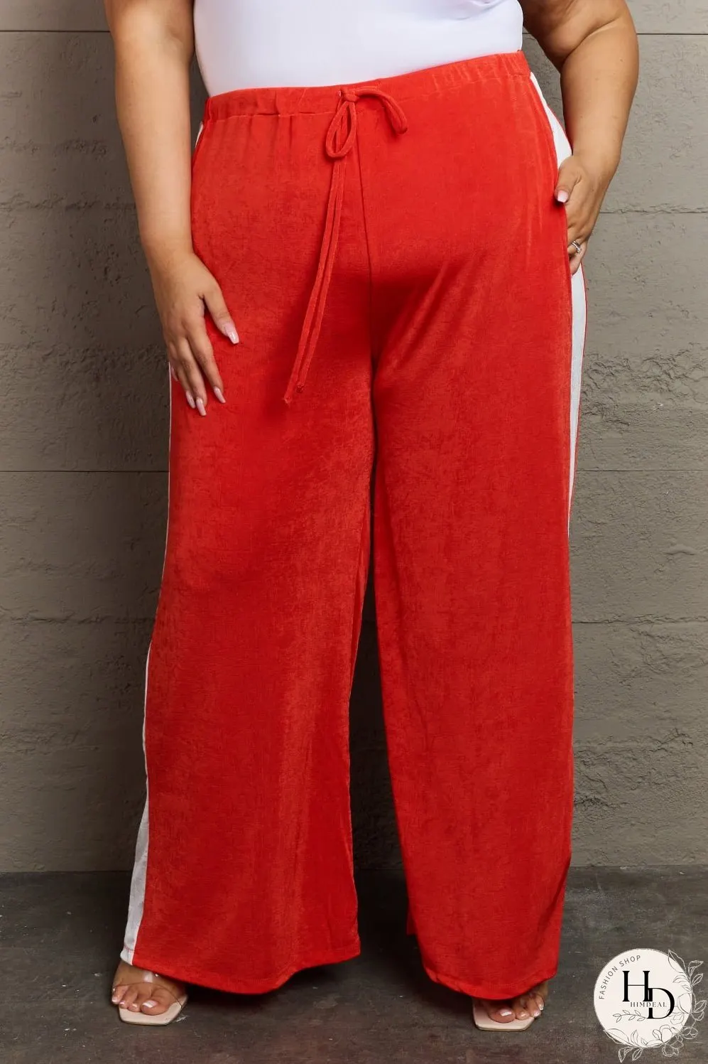 Culture Code Keep It Casual Full Size Color Block Stripe Long Pants