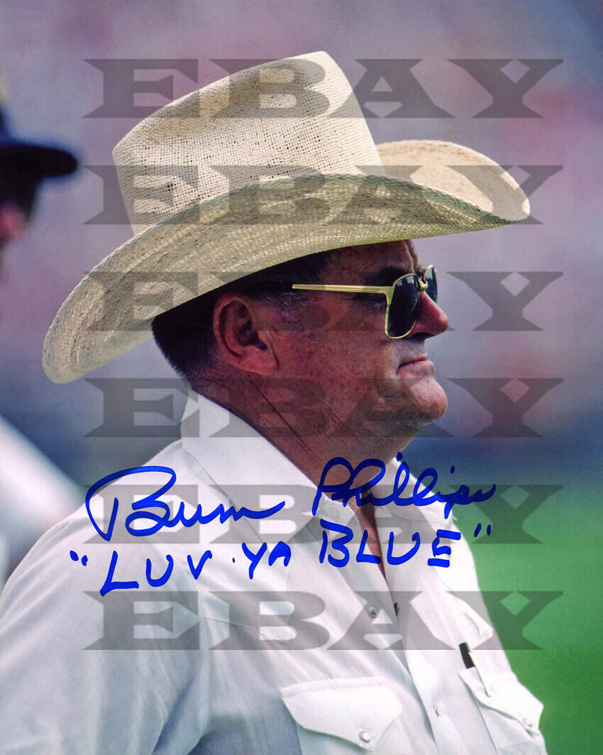 Coach Bum Phillips Houston Oilers Signed Autographed 8x10 Photo Poster painting Reprint