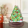 Wooden Desktop Diamond Art Kits Xmas Tree Diamond Painting Desktop Ornaments Kit