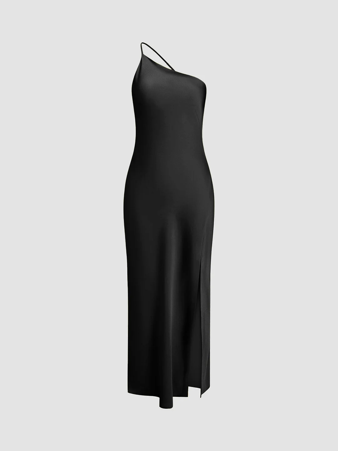 Abebey-Moonlight Open Back Satin Slit Long Dress