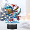 Acryl Weihnachten Dinosaurier doppelseitig - 5d DIY Bastellampe