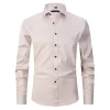 Men's Plus Size Elastic Non-iron Shirt