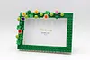 Flower DIY Building Block Photo Frame Kit,Creative Handmade Assembled Photo Frame Handmade Craft Gift Home Tabletop Display Decor