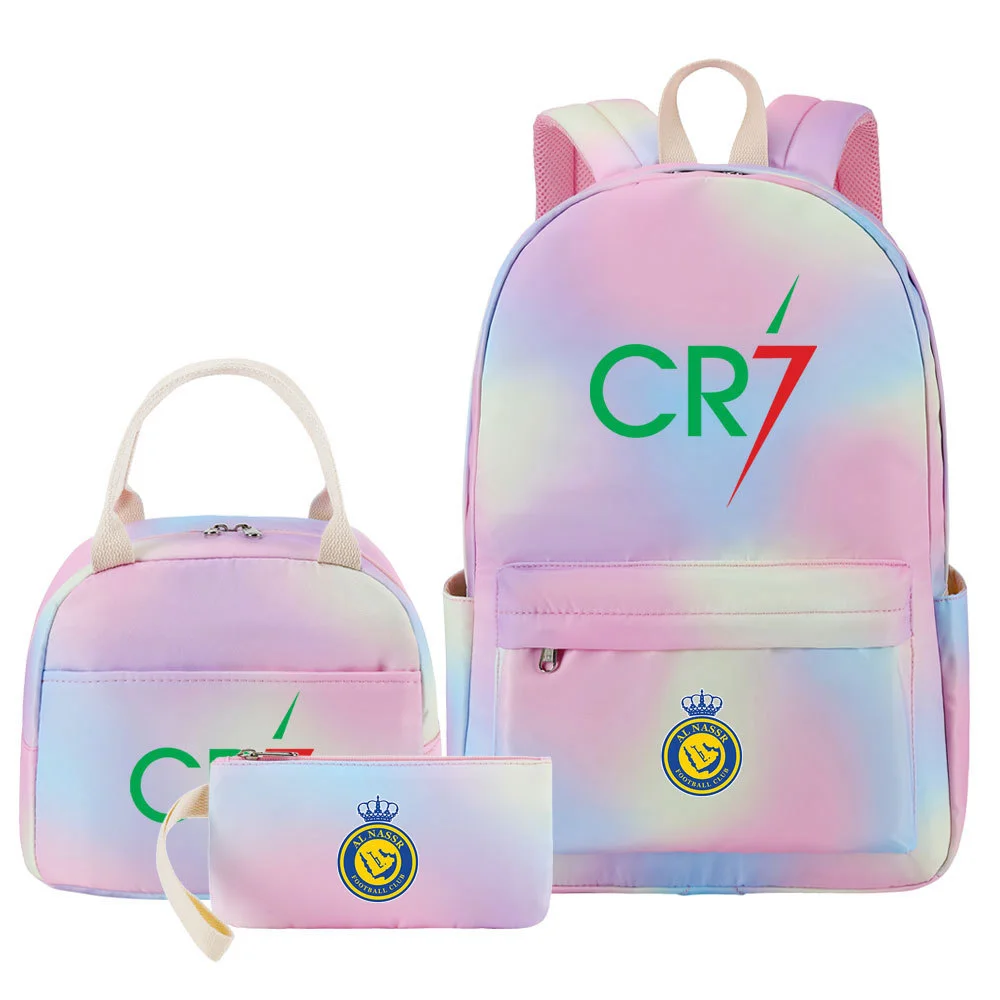 Buzzdaisy Get Your Goal on with the Cristiano Ronaldo Rainbow Backpack Set - Fits 15-Inch Laptop