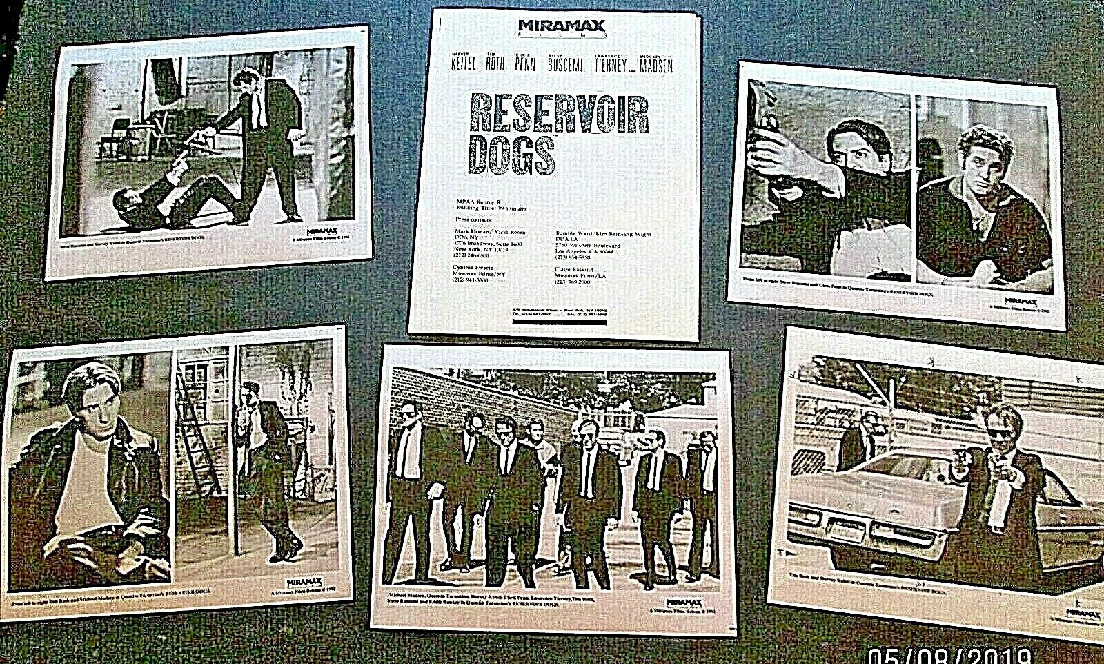 QUENTIN TARANTINO: (RESERVOIR DOGS) ORIG,1992 ORESSKIT Photo Poster painting SET