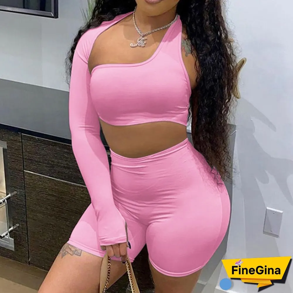 New Fashion Women Long Sleeve Crop Tops Sets Two Piece Set Slim Shirts Short Skirts Party Suit Two Piece Outfits