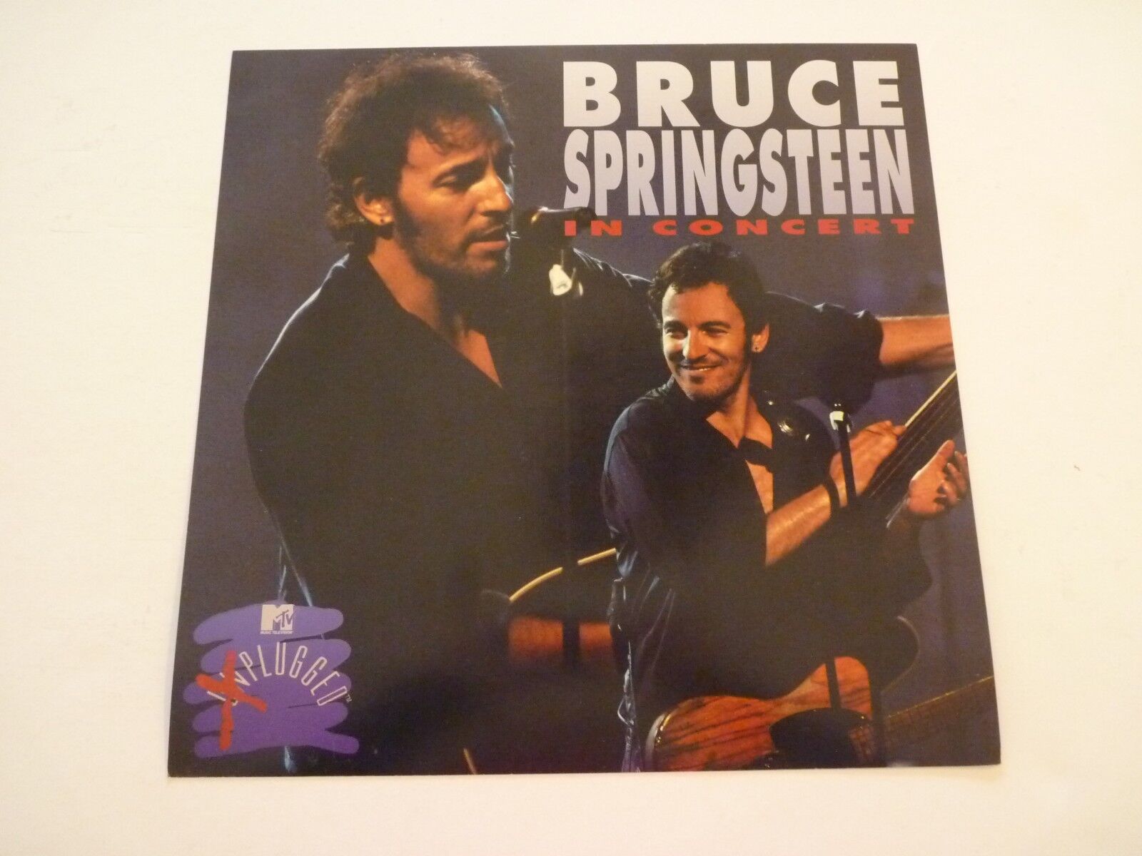 Bruce Springsteen in Concert MTV Cardboard LP Record Photo Poster painting Flat 12X12 Poster