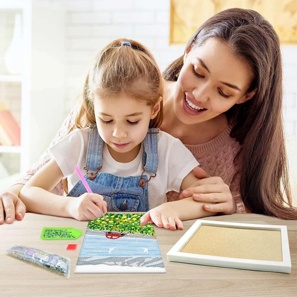 DIY Landscape Full Drill Diamond Painting for Beginners(Canvas|15*20cm)【with Plastic Frame】