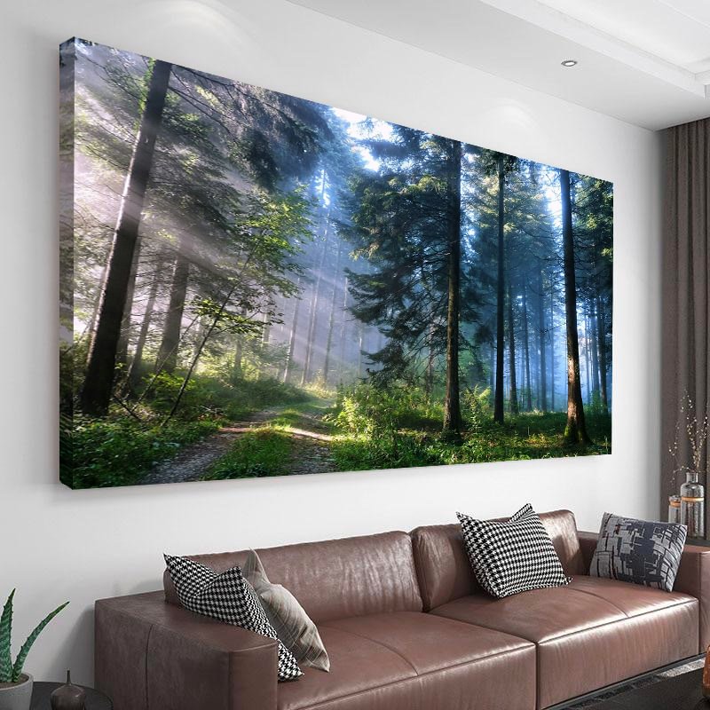 Green Forest Canvas Wall Art