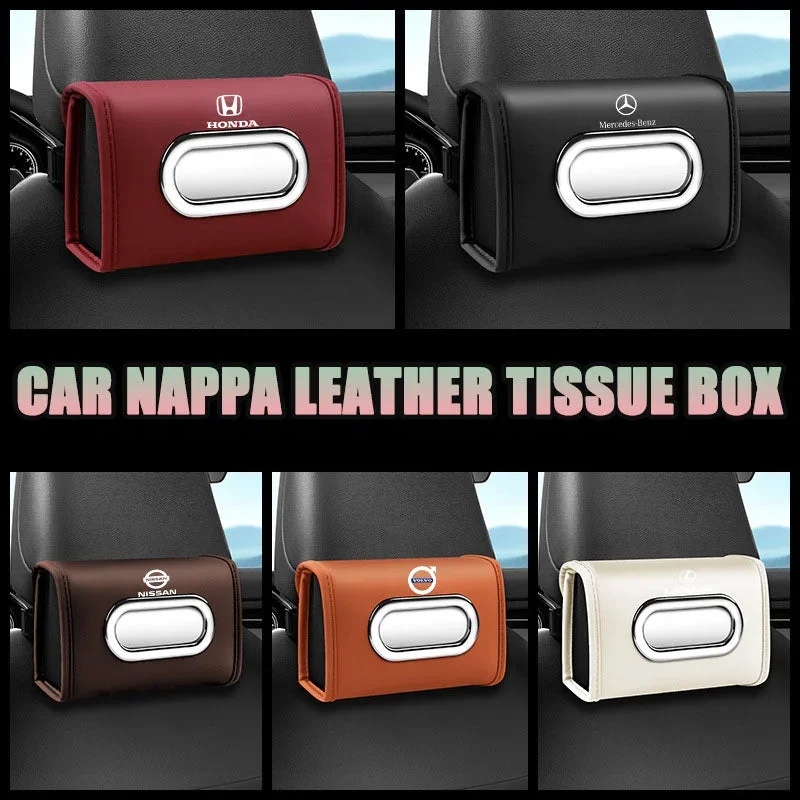 Car Nappa Leather Tissue Box