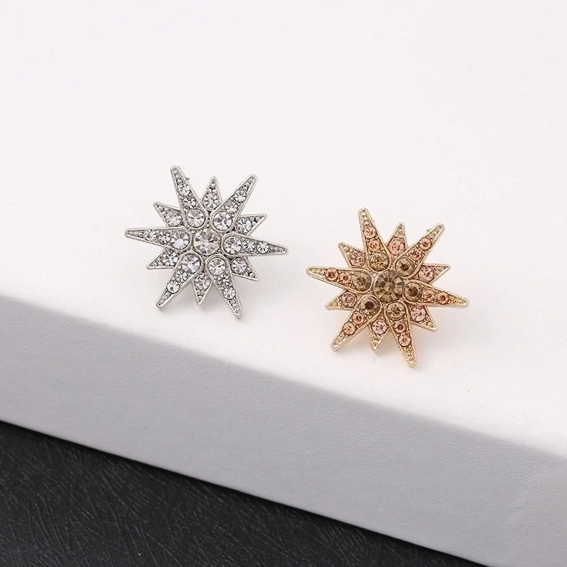 Minimalist Pin Hexagram Alloy Inlay Rhinestones Men'S Brooches