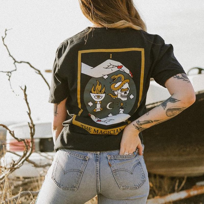 Hand and skull print t-shirt designer - Krazyskull