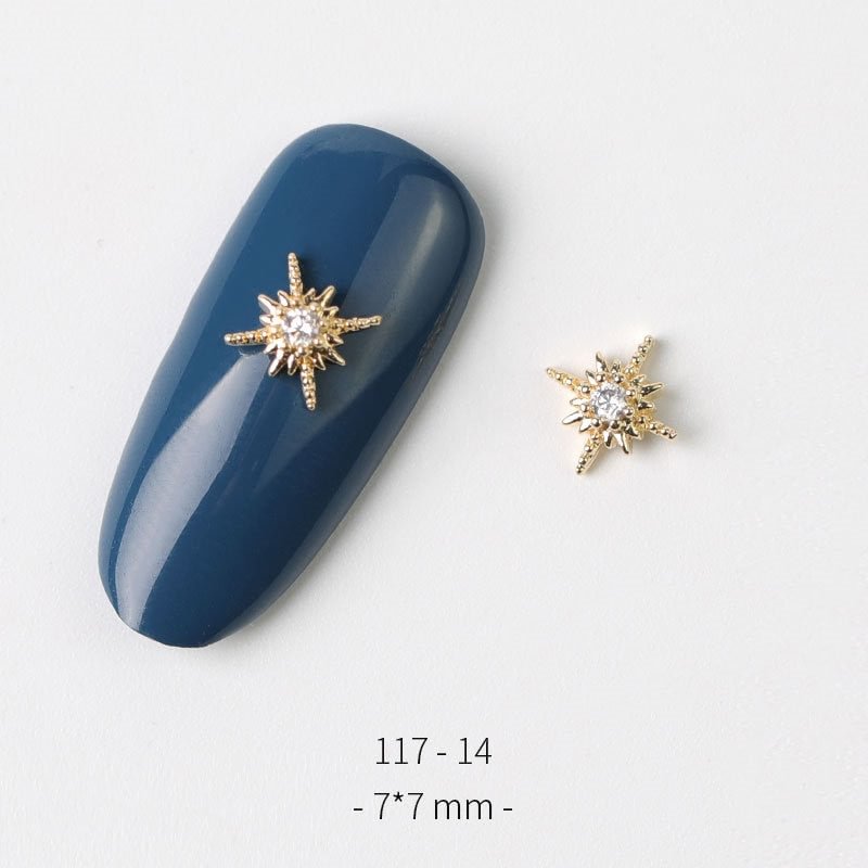 10pcs 117-14 Star Starlight Alloy Zircon Nail Art Crystals Jewelry Gems Rhinestone Nails Accessories Supplies Decorations Charms