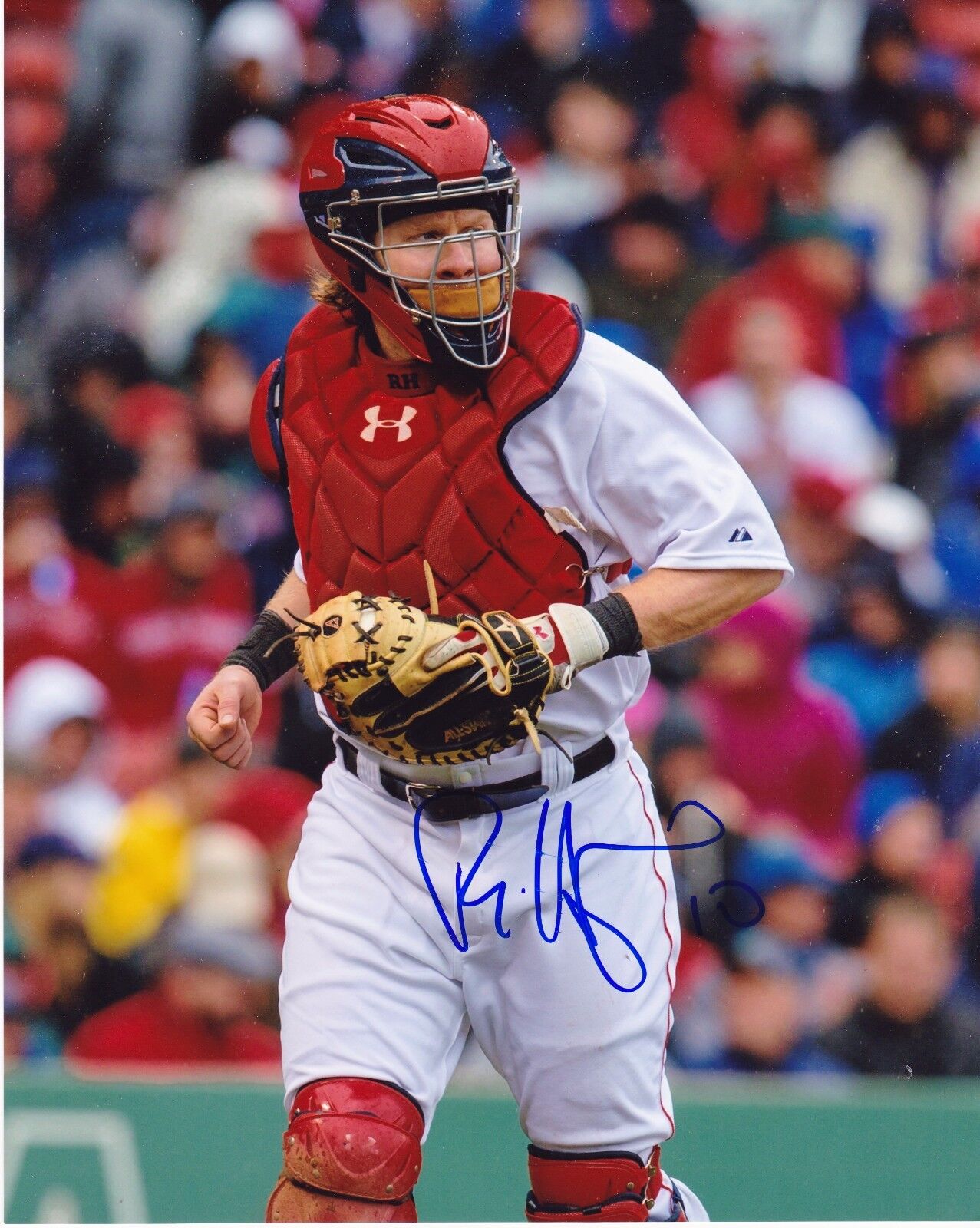 RYAN HANIGAN BOSTON RED SOX ACTION SIGNED 8x10