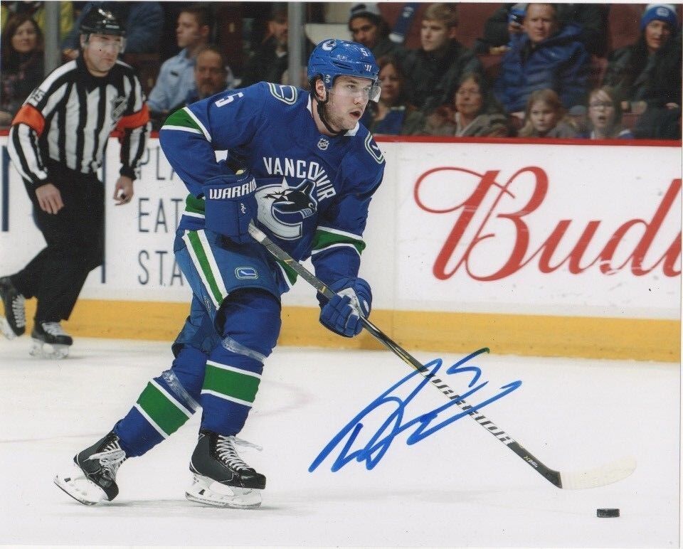 Vancouver Canucks Derrick Pouliot Autographed Signed 8x10 NHL Photo Poster painting COA #4