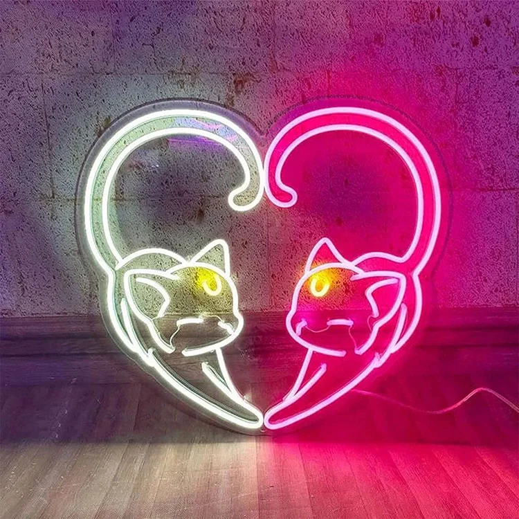Anime Neon Sign for Sailor Moon Lunar Cat and Artemi LED Night Light Bedroom Game Room Bar Club Wall Decor Birthday Gifts