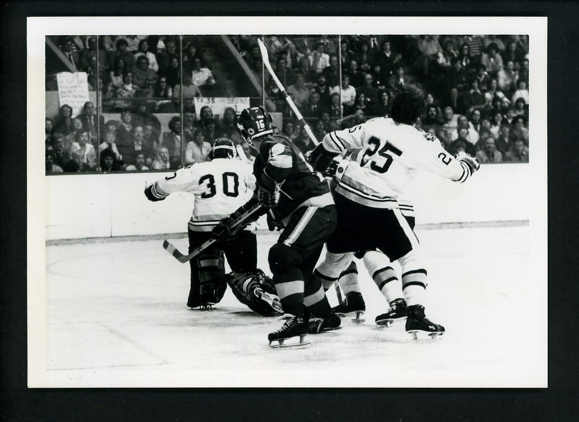 Boston Bruins LOT of 6 circa 1970's Press Original Photo Poster paintings Sinden Cherry Cheevers