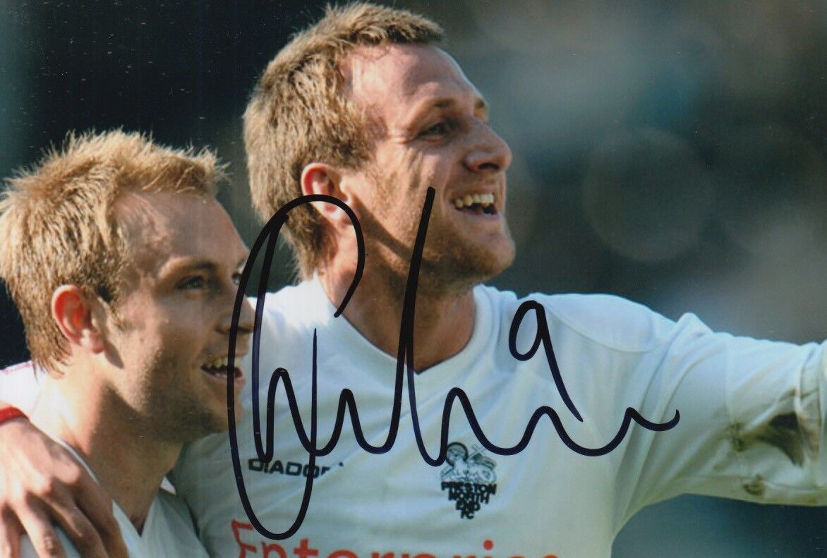 PRESTON NORTH END HAND SIGNED CHRIS BROWN 6X4 Photo Poster painting 1.