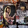 Eddie van halen - Panneaux en &eacute;tain m&eacute;tallique(20*30cm/30*40cm) - Musique