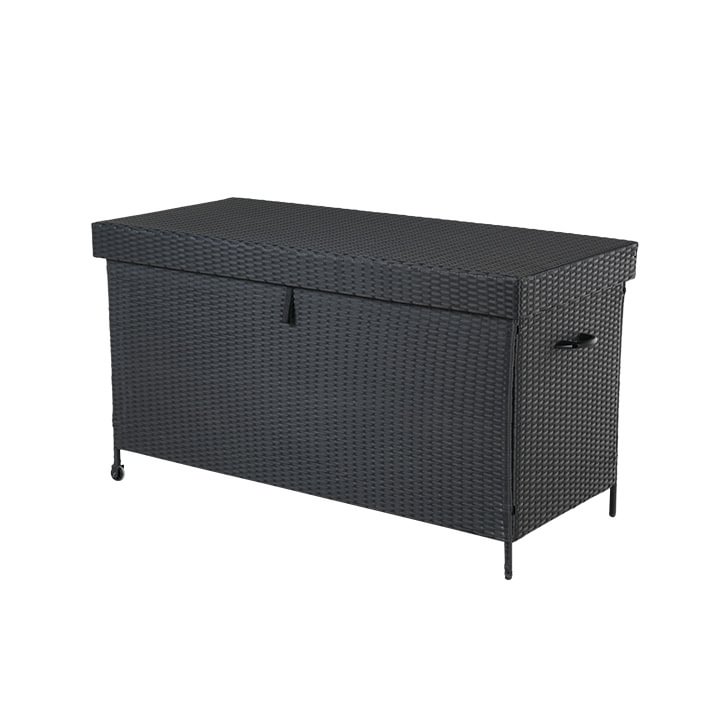 Grand Patio 170 Gallon Deck Storage Box Indoor Outdoor Wicker Bin