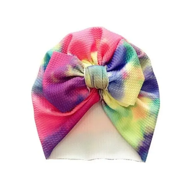 2019 Baby Accessories Cute Newborn Baby Infant Girl Boys Toddler Comfy Bowknot Hospital Cap Beanie Hat Colorful Caps Kids Gifts
