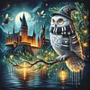 Owl Castle-11CT Stamped Cross Stitch 40*40cm tapestrymarket