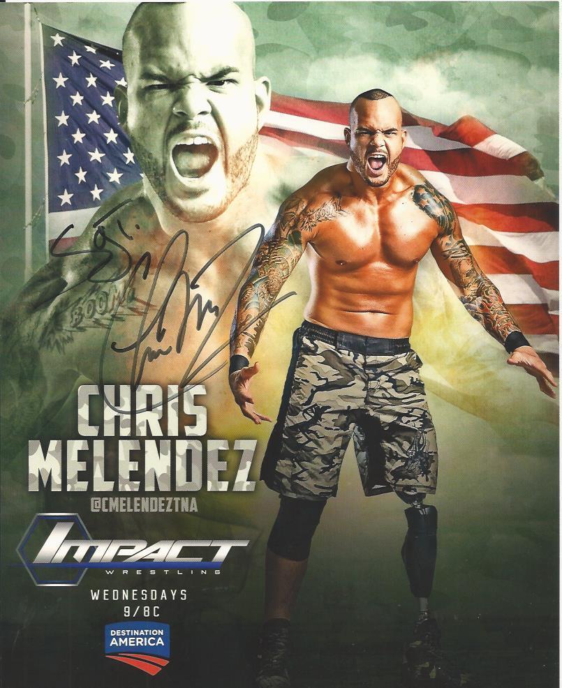 Chris Melendez - TNA star signed Photo Poster painting